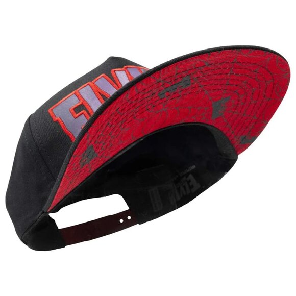 Elvira Lay Down Logo Mud Flap Girl Black Red Mesh Trucker Hat Snapback Cap NWT